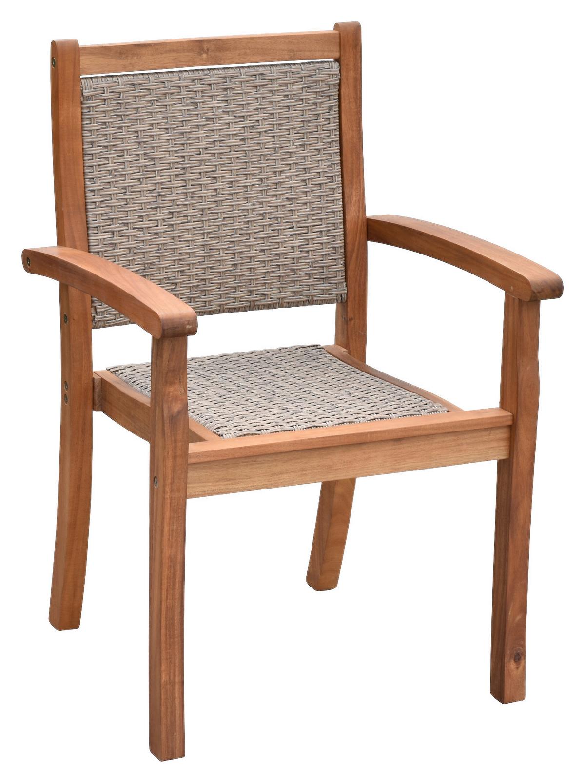 STAPELSTUHL CASTILLA - Naturfarben, MODERN, Holz/Kunststoff (58/88,5/57cm) - Gardenson