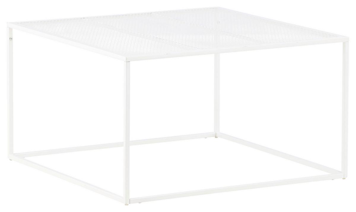 COUCHTISCH NETZ - Weiß, Design, Metall (80/80/45cm) - Livetastic