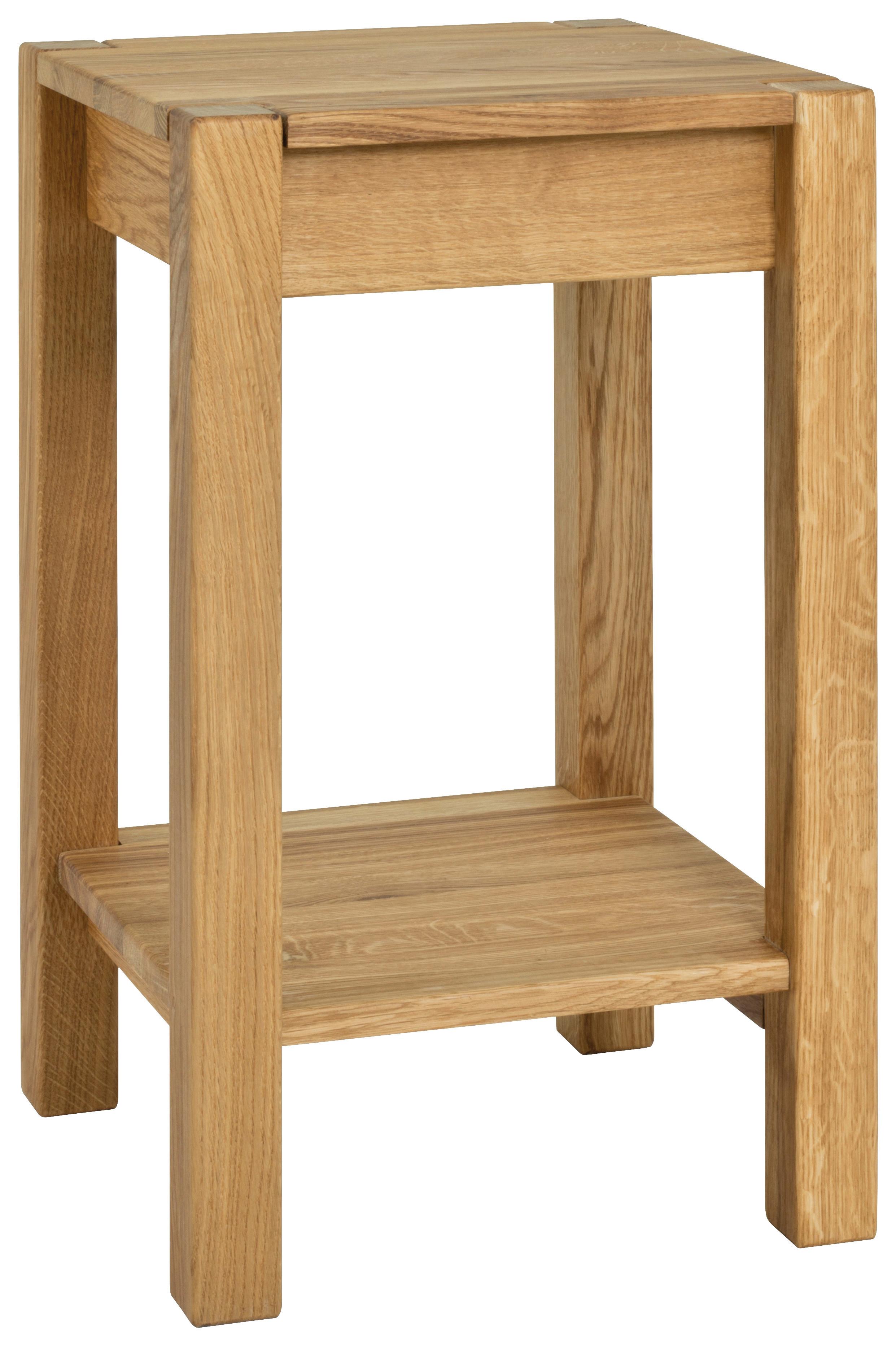 STOLIK BOCZNY TIZIO - kolor dębowy, Konventionell, drewno (35/35/60cm)