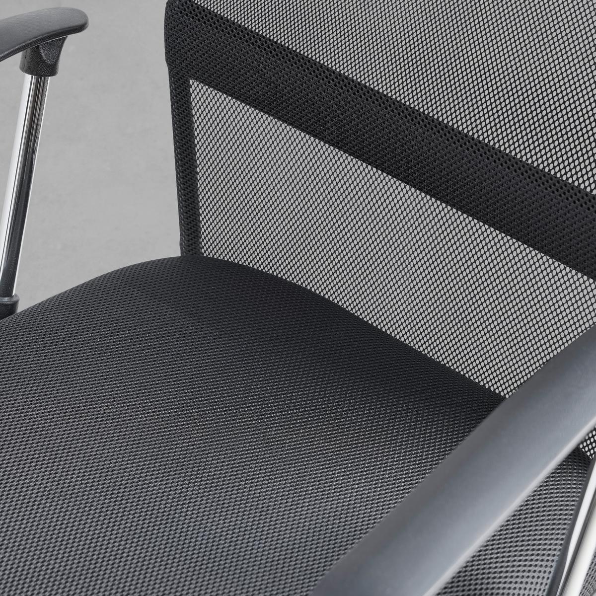 Drehstuhl Basti in Schwarz/Chromfarben - Chromfarben/Schwarz, KONVENTIONELL, Kunststoff/Textil (61/110-120/64cm) - Mömax