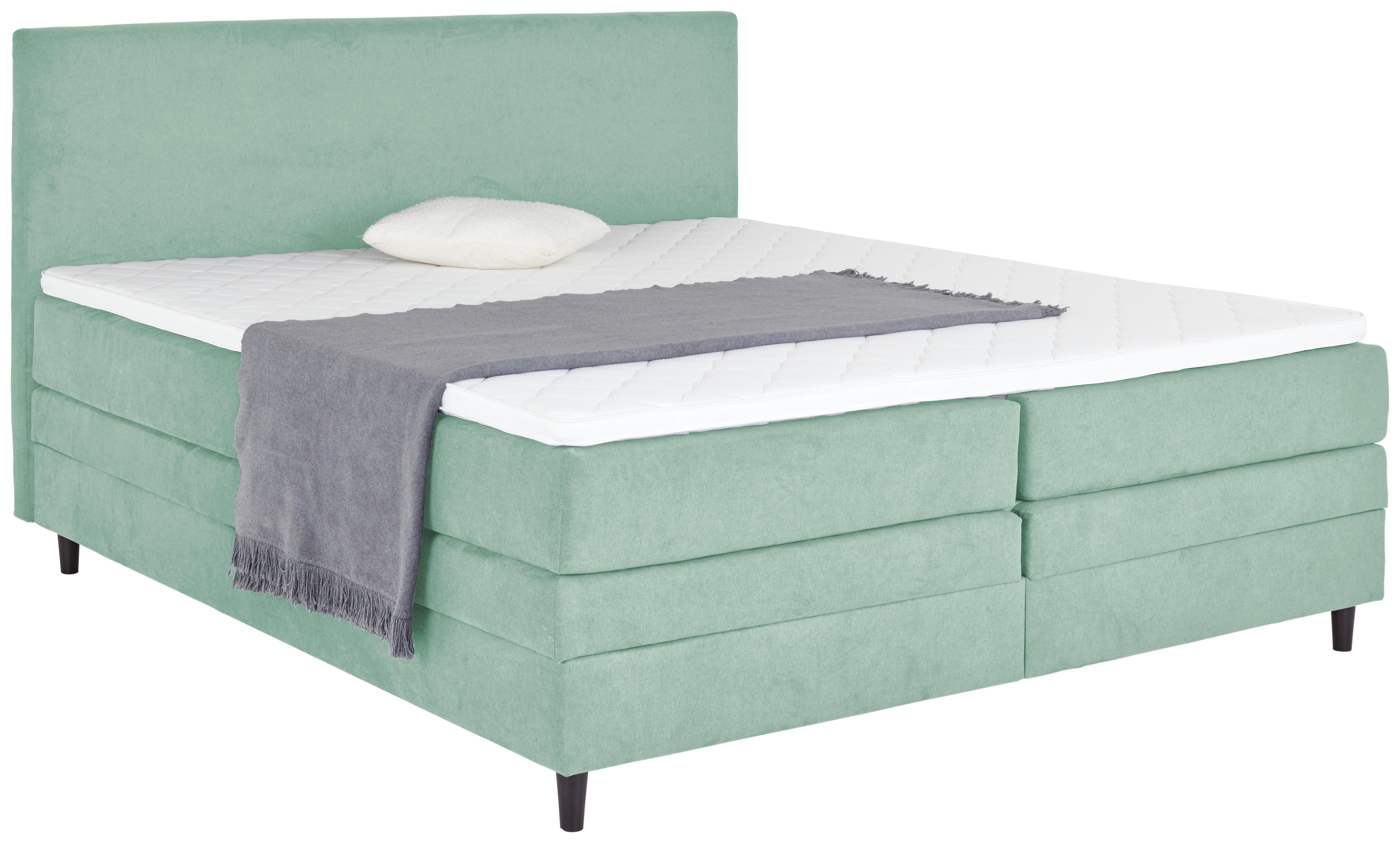 Boxspring Krevet Kleopatra - boje žada, Konvencionalno, drvni materijal/tekstil (160/200cm) - Modern Living