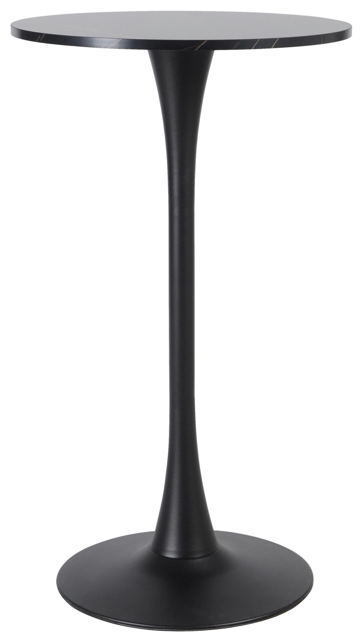 Bartisch Moritz Schwarz - Schwarz, MODERN, Holzwerkstoff/Metall (60/105cm) - Mömax