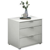 SZAFKA NOCNA MILANO 4000 - biały/czarny, Konventionell, materiał drewnopochodny/metal (40/48/43cm) - Dieter Knoll