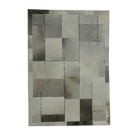 Lederteppich Mystic 110 Grau/multi 120x170 - Multicolor/Grau, Basics, Leder (120/170cm) - Kayoom