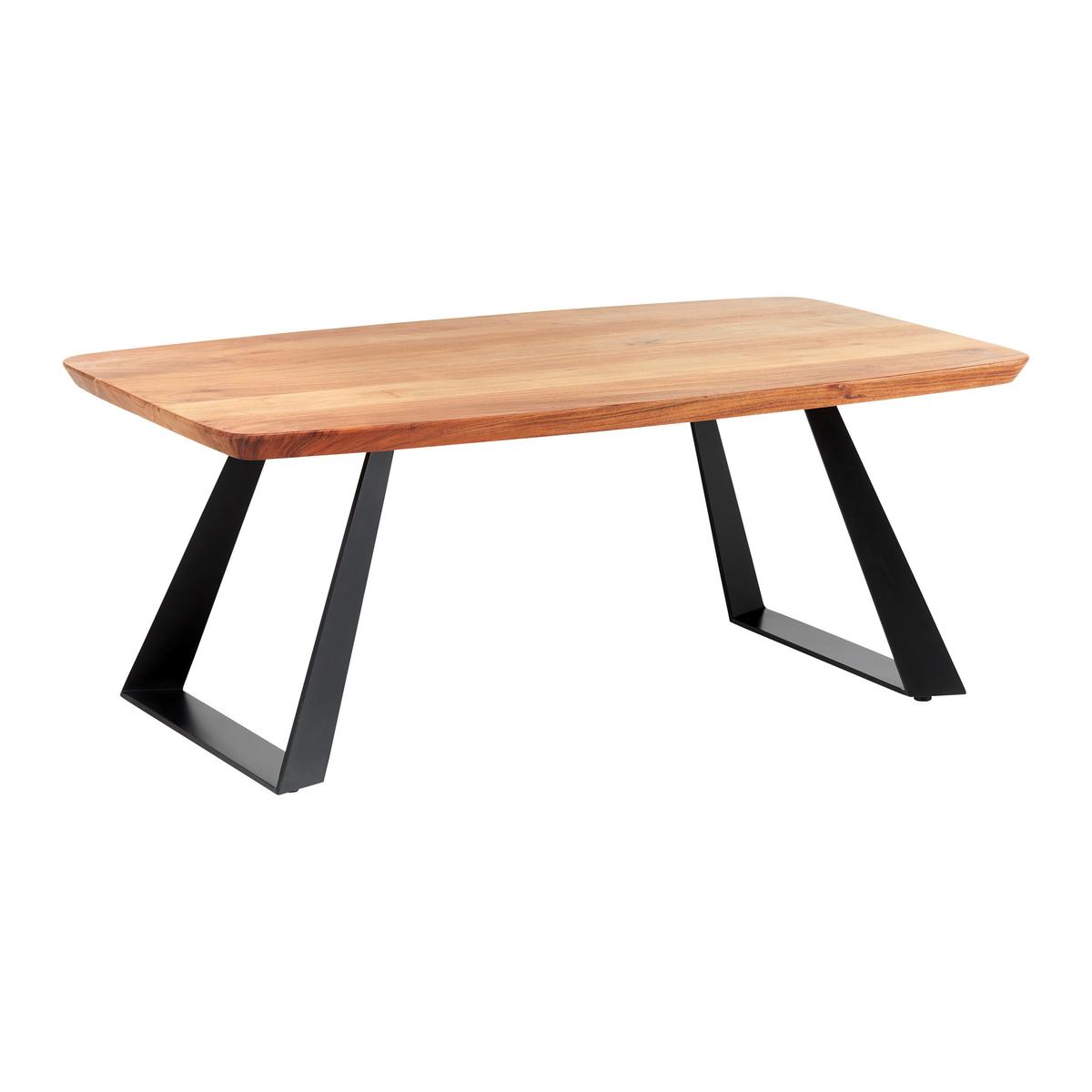 STOLIK KAWOWY BURGSINN - kolor akacjowy/czarny, Natur, metal/drewno (115/70/45cm) - Livetastic
