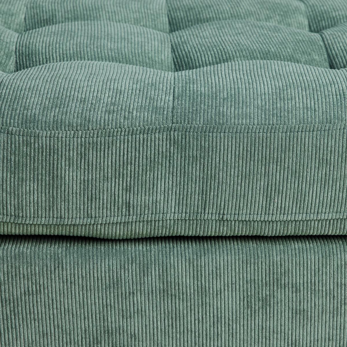 Wohnlandschaft Lillehammer in Grün/Schwarz - Schwarz/Grün, Modern, Holz/Textil (217/80/149cm) - Based