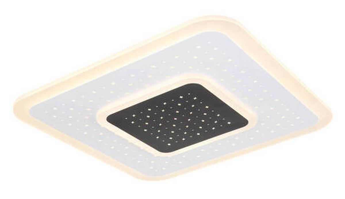 Stropna Led-svetilka Gisell, S Sijalko - črna/bela, Design, kovina/umetna masa (46/46/5,5cm) - Globo