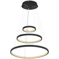 Viseča Led-svetilka Ralph, S Sijalko - črna/opal, Basics, kovina/umetna masa (51/120cm) - Globo