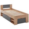 SÄNG AZURRO 2-90 - ek Artisan/antracit, Modern, trämaterial (90/200cm) - Mömax
