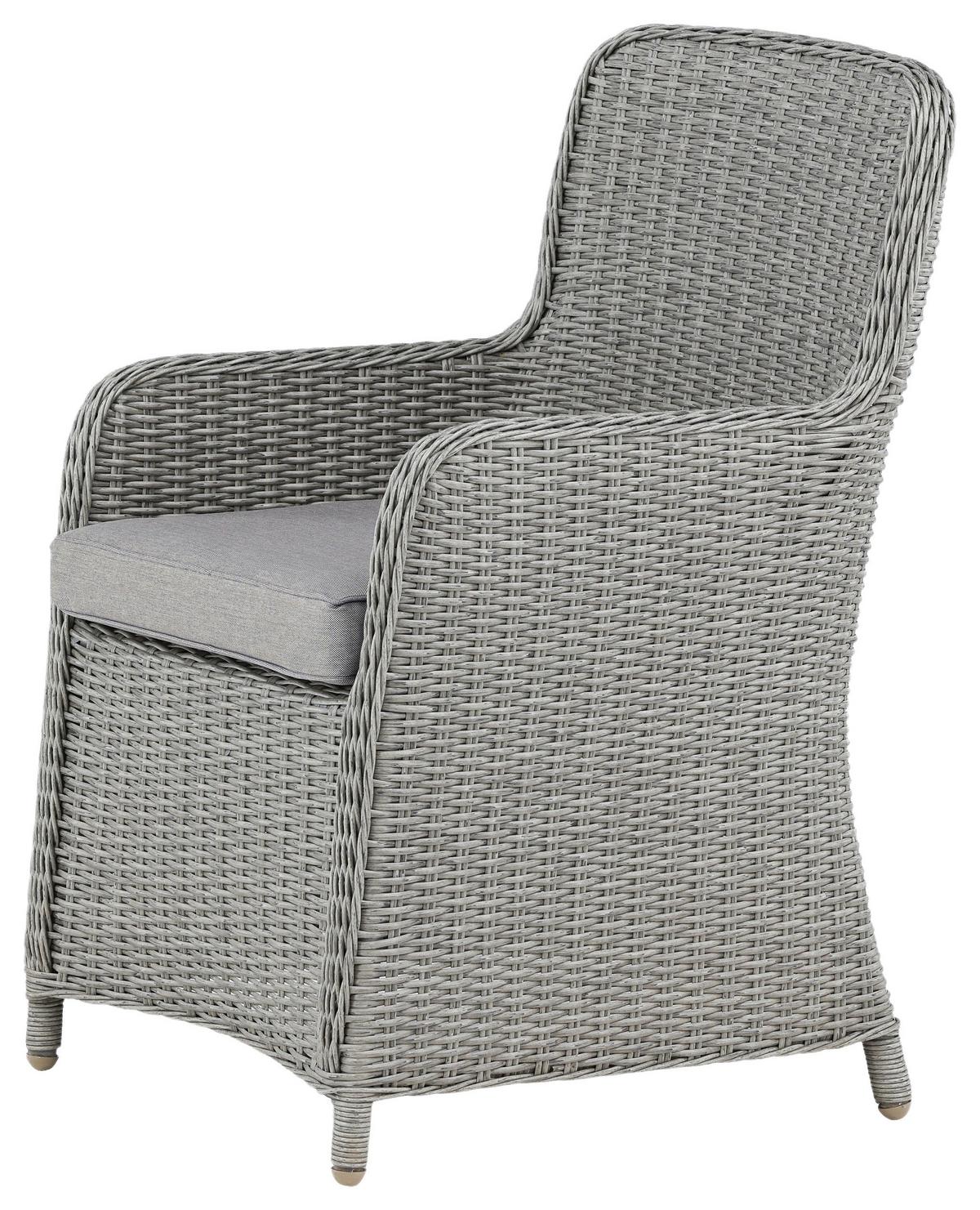 GARTENSTUHL-SET WEMBLEY - Grau, KONVENTIONELL, Kunststoff/Textil (62/94,5/65cm) - Gardenson