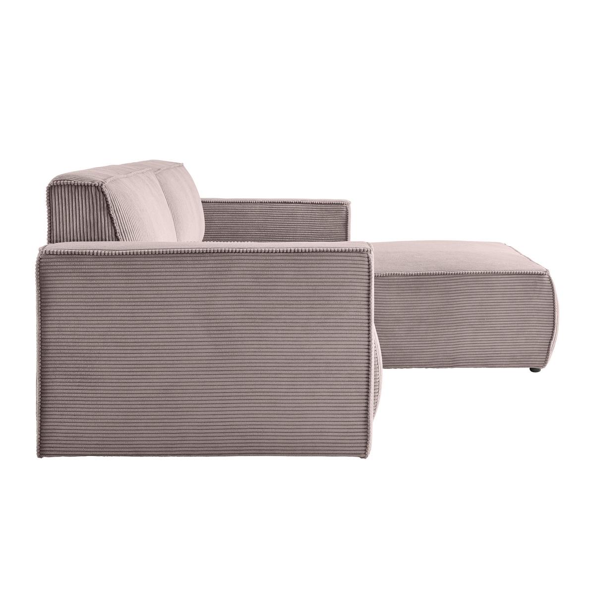 Wohnlandschaft Loft in Graubraun - Graubraun/Schwarz, MODERN, Kunststoff/Textil (265/75/172cm) - Mömax