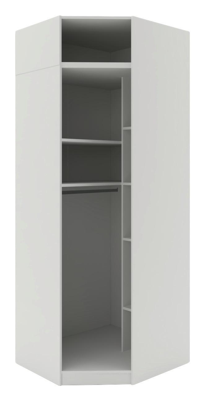 Eckschrank "UNIT" in Weiss - Weiss, Modern, Holzwerkstoff (91,1/242,2/91,1cm) - Based