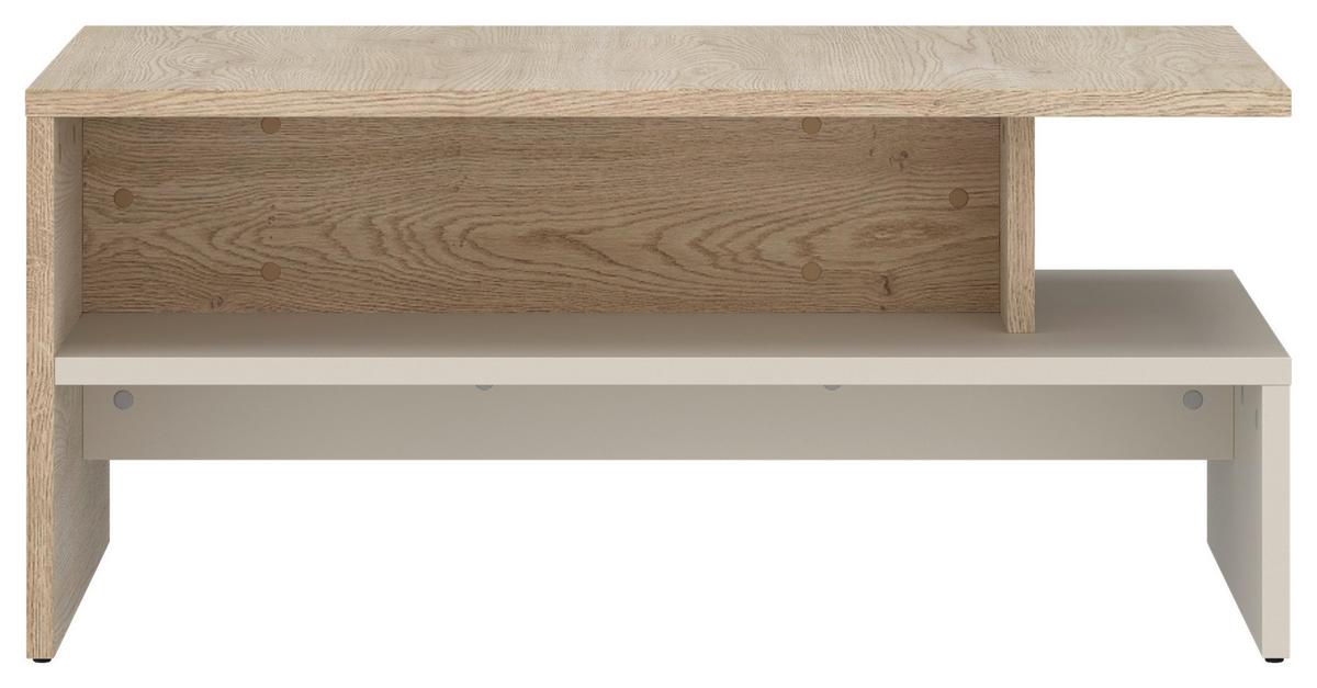 Măsuță de cafea MEOLO - cașmir/culoare lemn stejar, Modern, material pe bază de lemn (100/45,5/66cm) - Modern Living