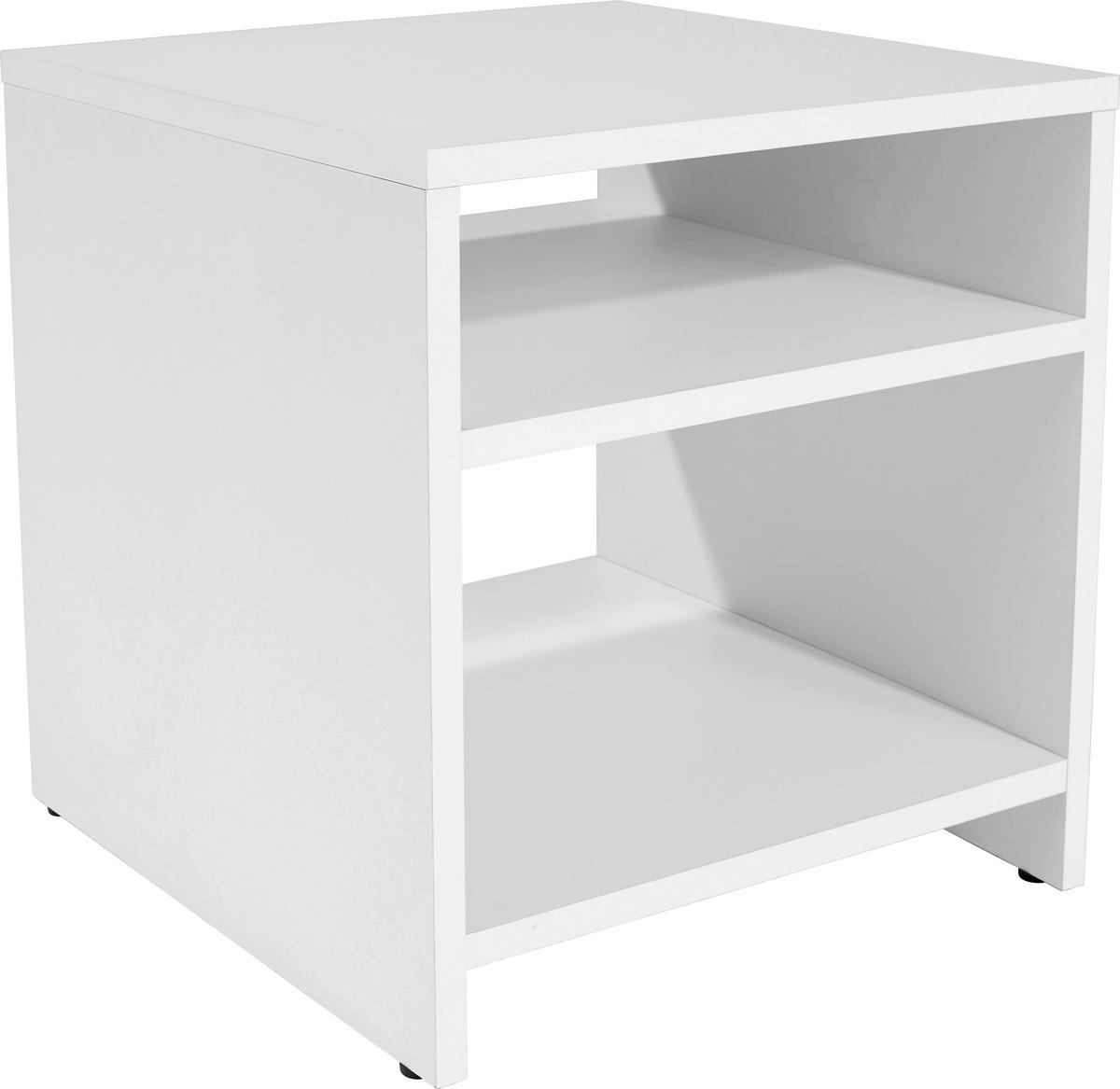 Masă auxiliară Luca - alb, Modern, material pe bază de lemn (40/40/37cm) - Based