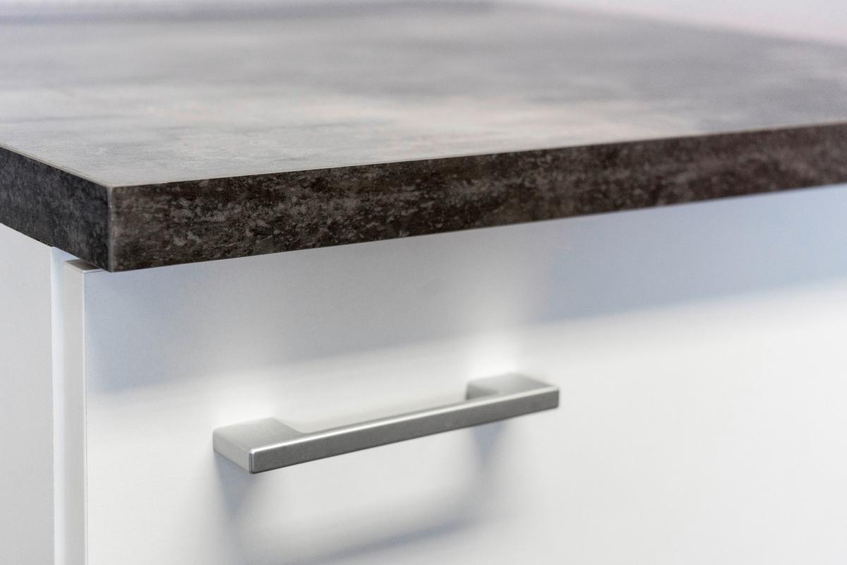 Kuhinjski Blok Brez Aparatov Lucca, Bela - bela/barve aluminija, Moderno, umetna masa/leseni material (270cm) - FlexWell