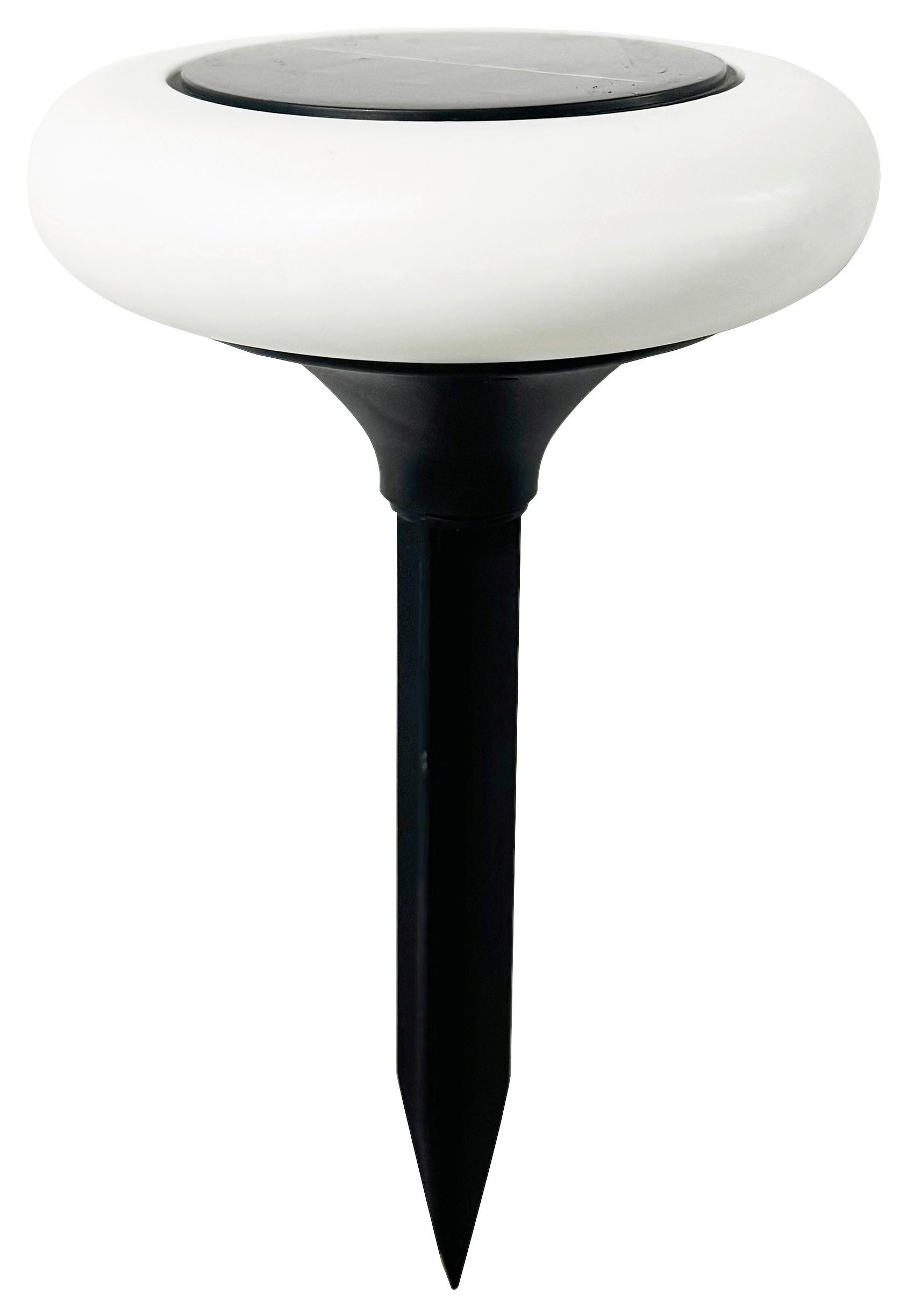Solarleuchte Ruim Schwarz/Weiß max. 0,06 Watt - Schwarz/Weiß, KONVENTIONELL, Kunststoff (13,8/25cm) - Modern Living