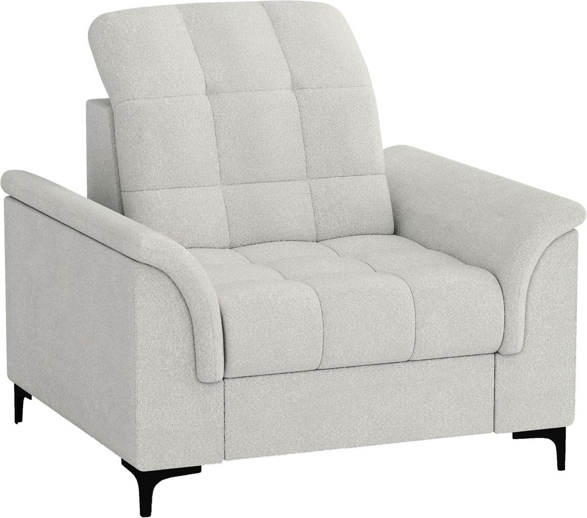 Fotelja Loa - crna/krem, Konvencionalno, tekstil/metal (105/89-103/101cm) - Modern Living