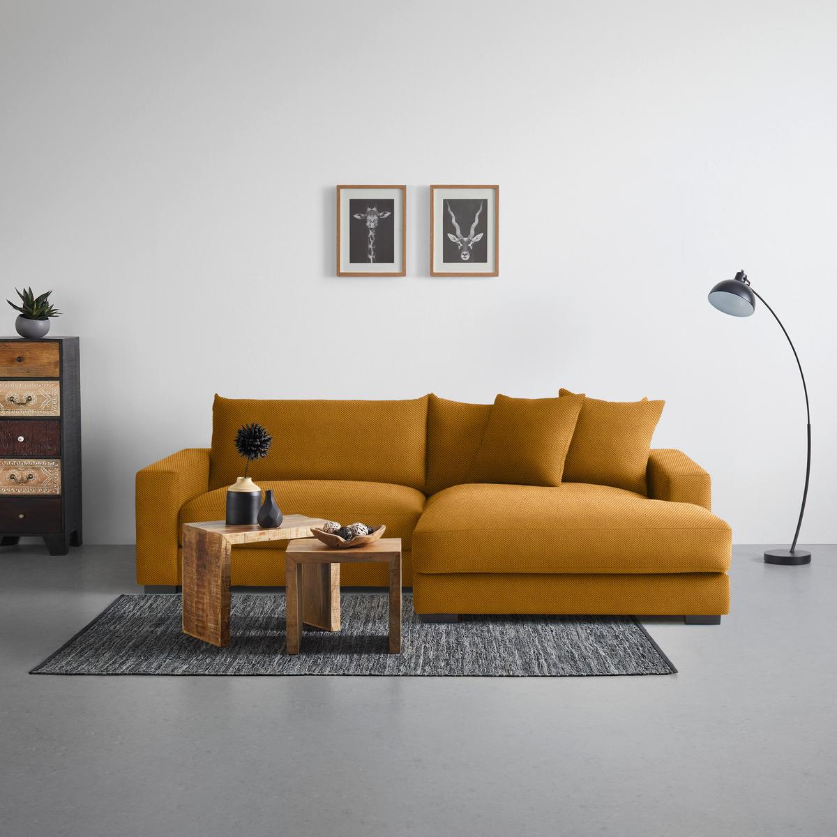 Ecksofa Pedro Senfgelb - Senfgelb, MODERN, Textil (265/83/180cm) - Mömax