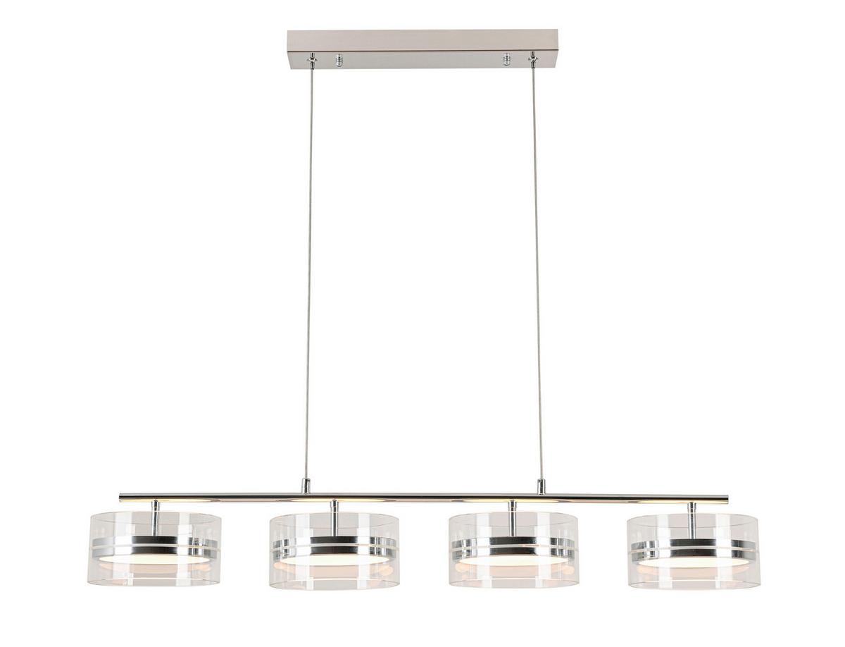 LAMPA WISZĄCA LED LUCA *SBN*SH* - kolor chromowy, Design, tworzywo sztuczne/metal (93/18/120cm) - Novel