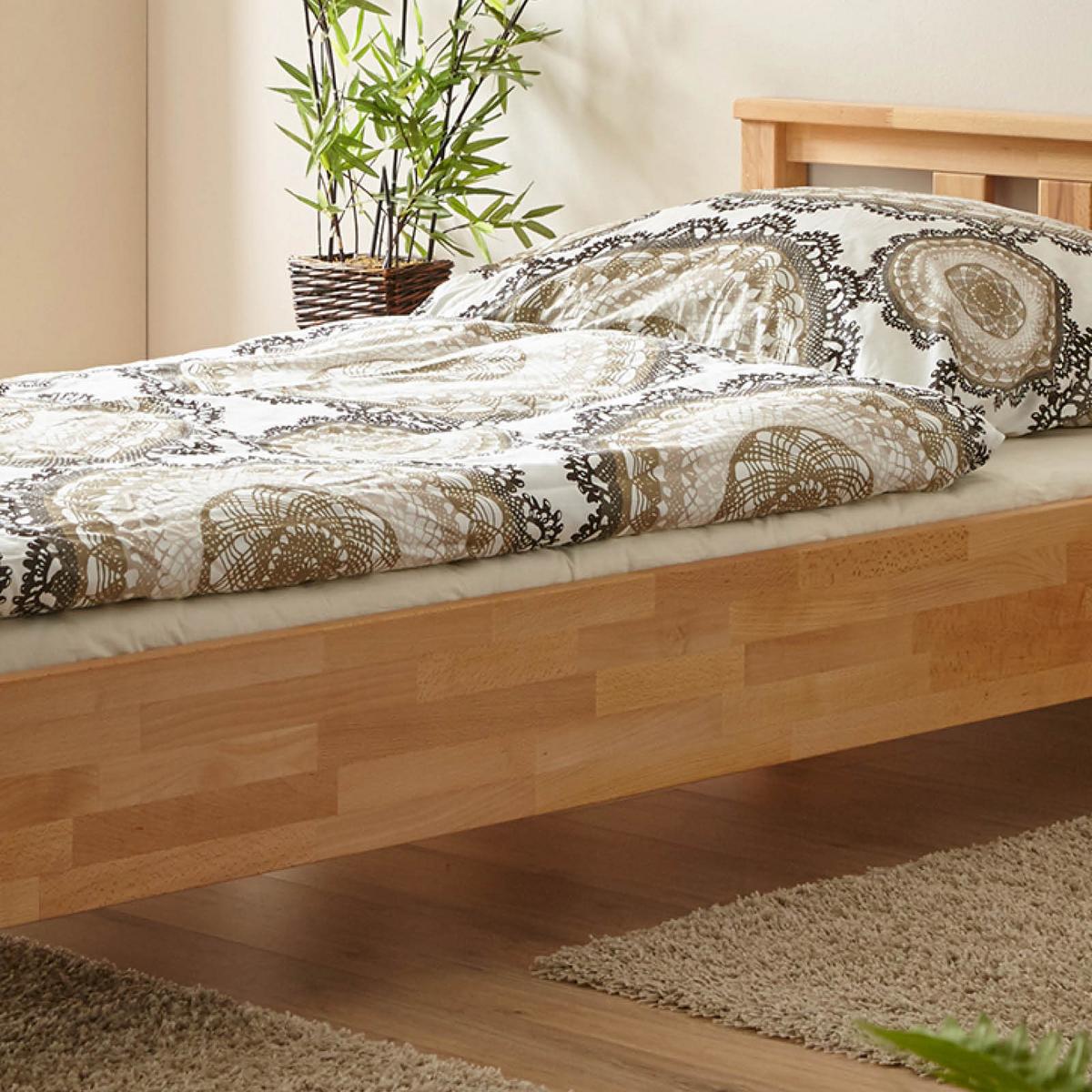 Bett "Merci", aus Buche, buchefarben - Buchefarben, KONVENTIONELL, Holz (100/200cm) - MID.YOU