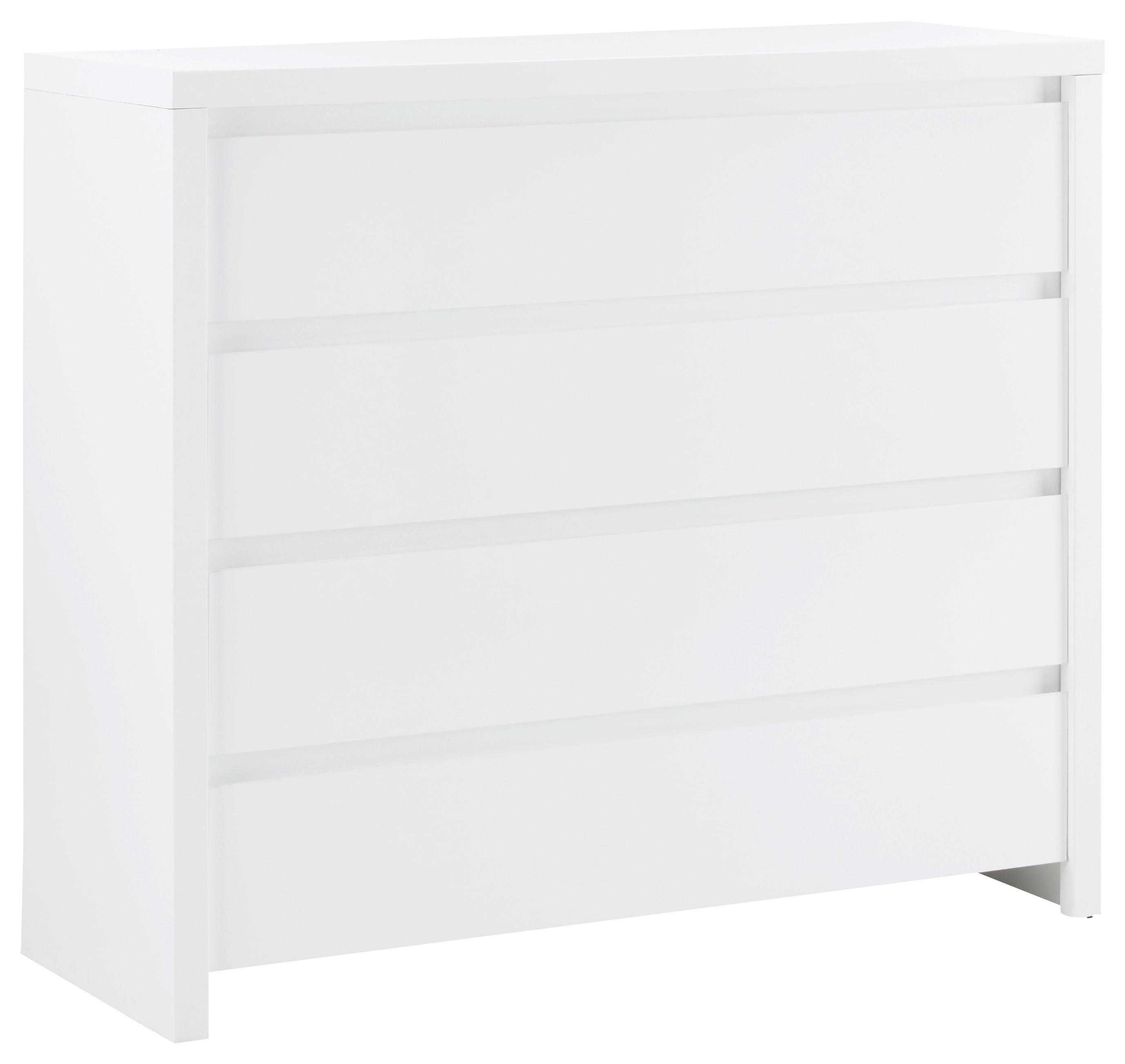 Kommode in Weiss - Weiss/Schwarz, Modern, Holzwerkstoff/Kunststoff (105/91/40cm) - Mömax