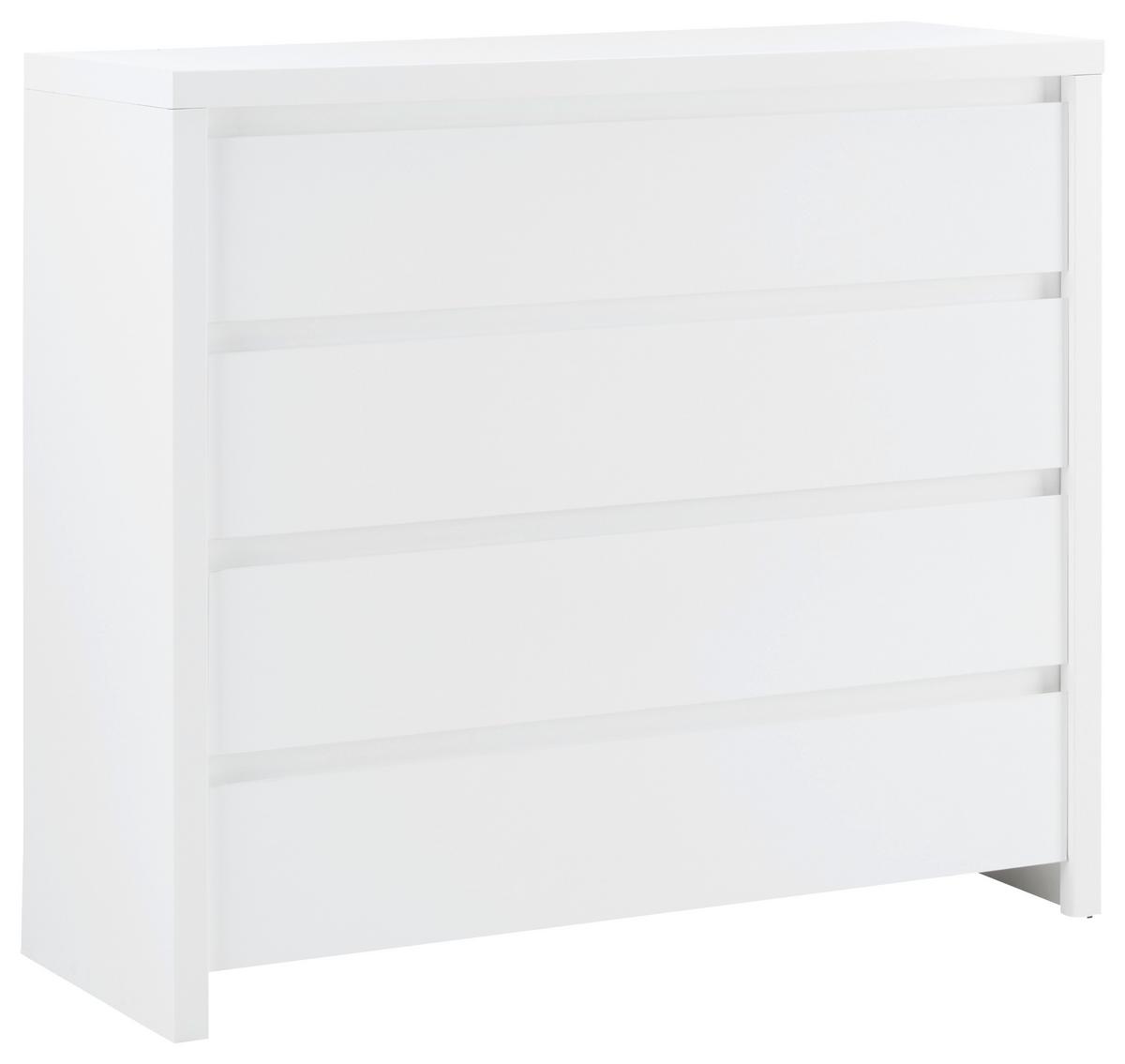 Komoda Larios B, Bela - črna/bela, Moderno, umetna masa/leseni material (105/91/40cm) - Mömax