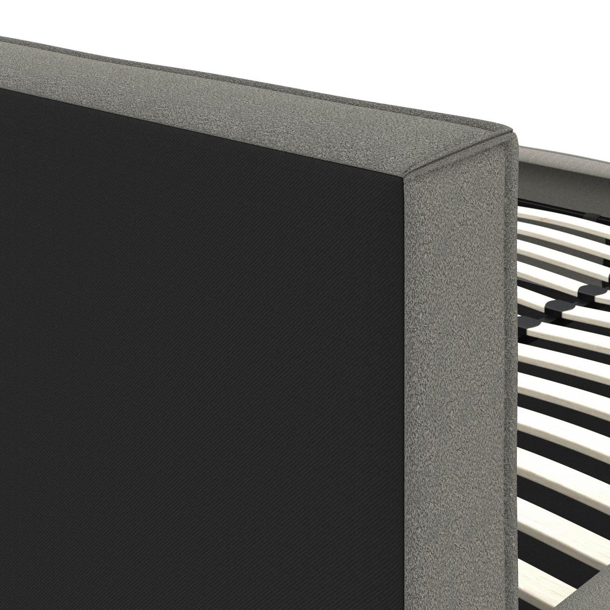 Polsterbett Serena ca. 180x200 cm Grau - Schwarz/Grau, MODERN, Holz/Holzwerkstoff (180/200cm) - Bessagi Home