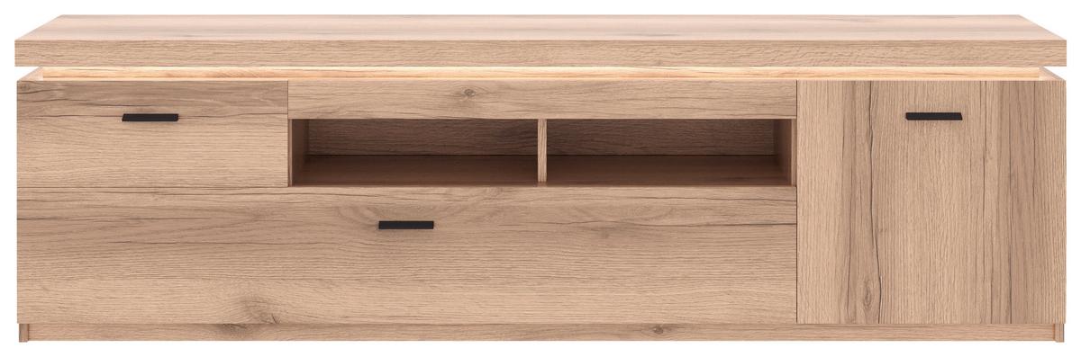 Tv-element Vancouver, Barva Hrasta, Led - barve hrasta/antracit, Moderno, kovina/leseni material (196/57/44cm) - Mömax