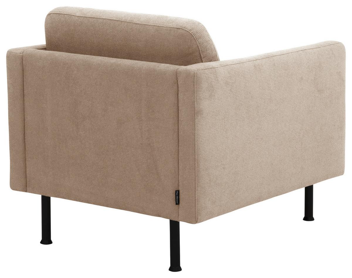 Sessel Nathan ca. 76x78 cm Beige - Beige/Schwarz, MODERN, Textil/Metall (76/78/89cm) - Max Winzer