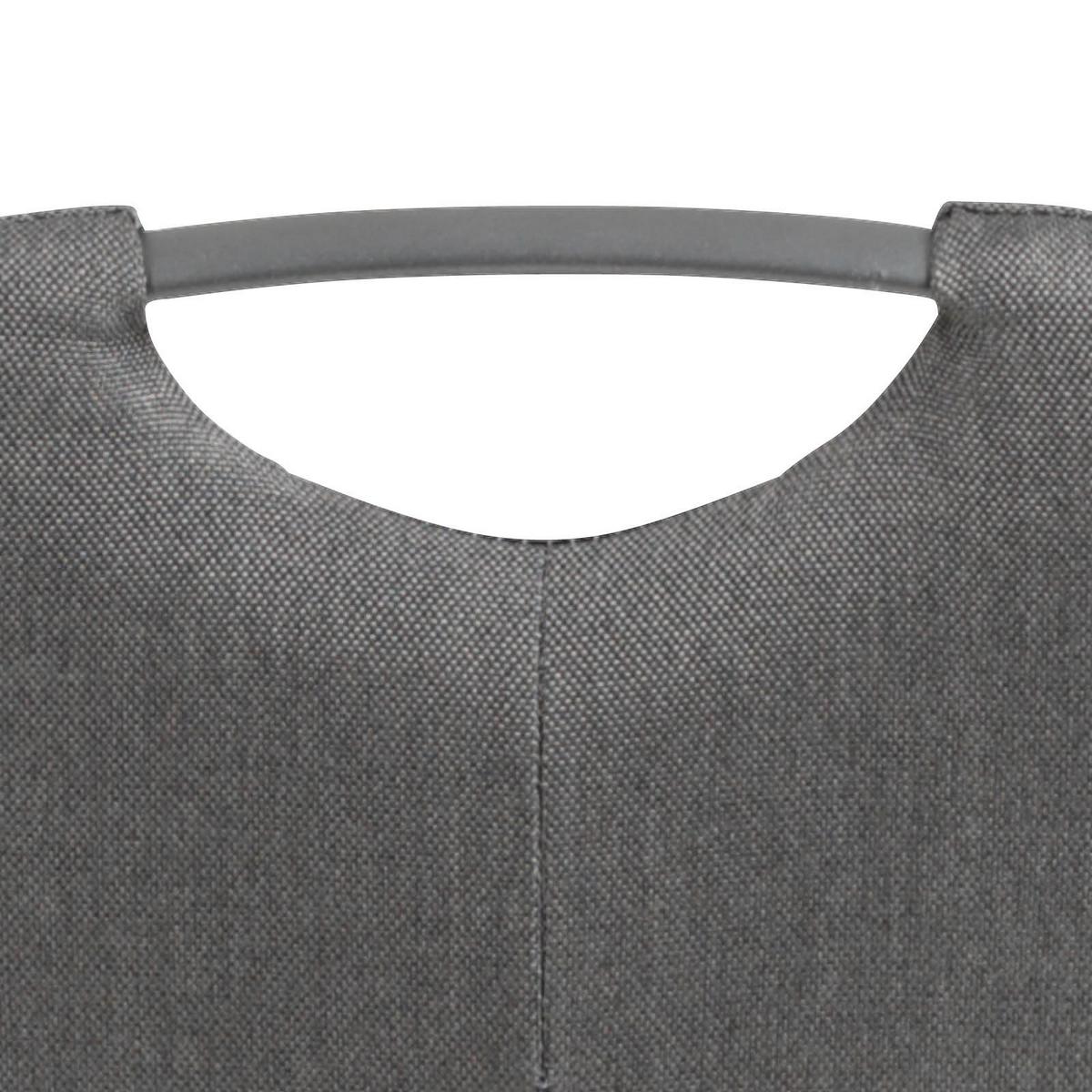 Schwingstuhl Amber Grau 2er-Set - Anthrazit/Grau, MODERN, Textil/Metall (43/98/56cm) - MID.YOU
