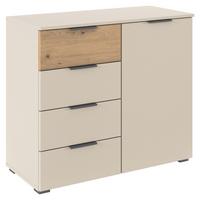 Kommode Ellmau Champagner/Eiche Artisan - Champagner/Eiche Artisan, KONVENTIONELL, Holzwerkstoff/Kunststoff (93/81/42cm) - Premium Living