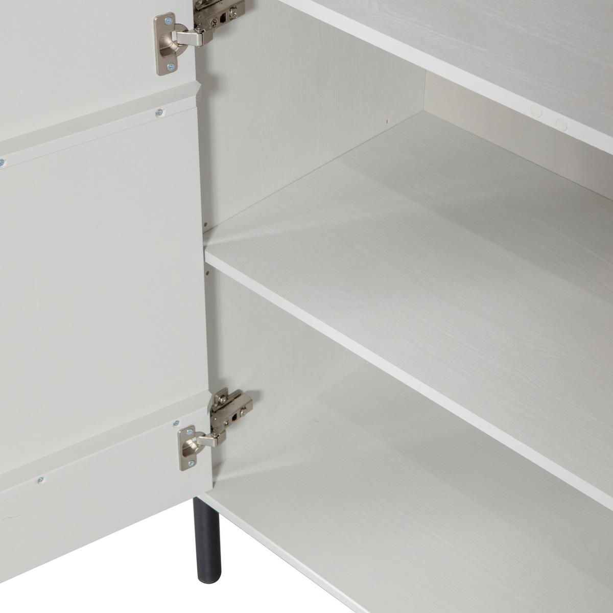 Garderobenschrank Xina Grau - Schwarz/Grau, Design, Holz/Metall (90/149/40cm) - Livetastic