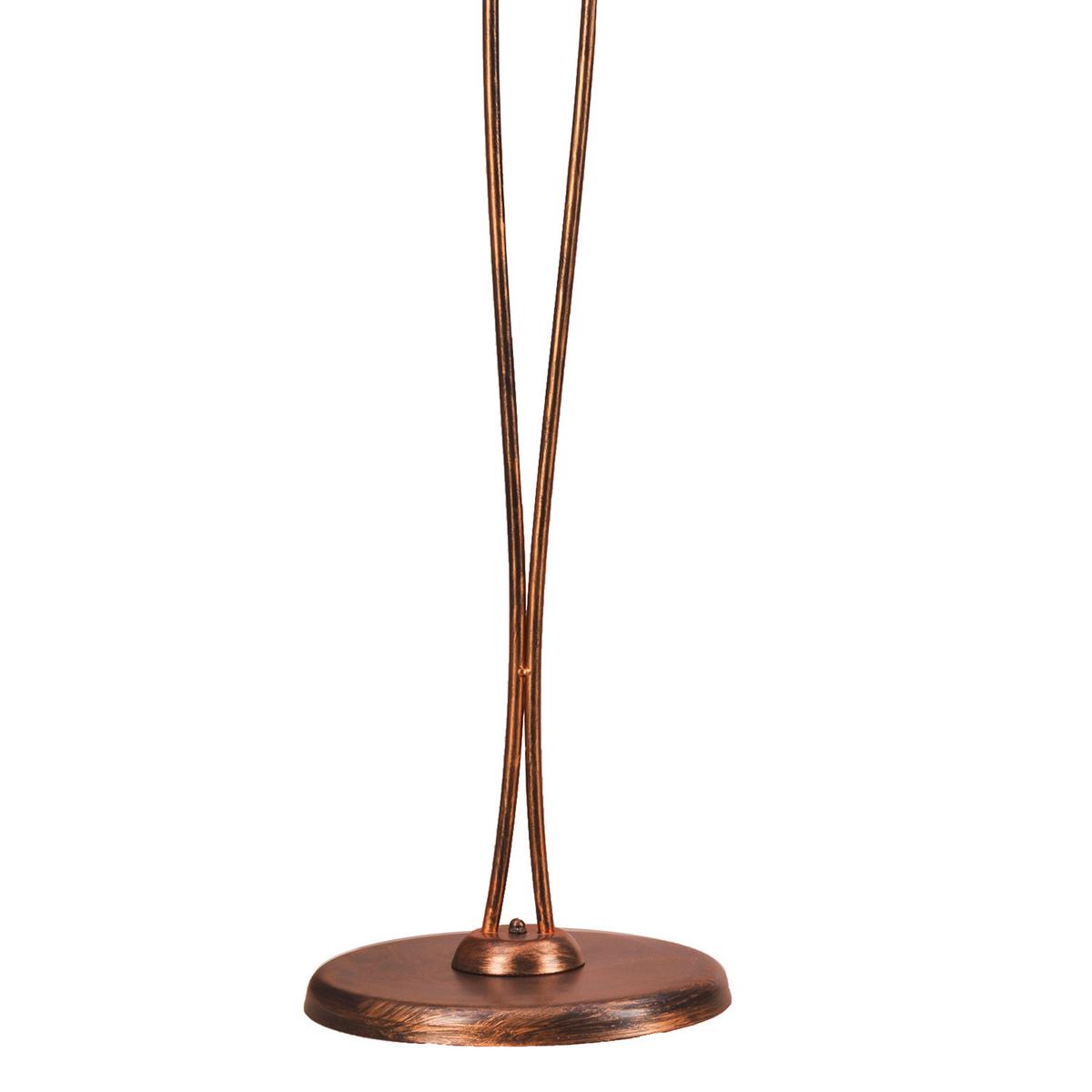 Stehleuchte Rosina Bronzefarben max. 6 Watt - Bernsteinfarben/Bronzefarben, KONVENTIONELL, Keramik/Metall (55/42/180cm)