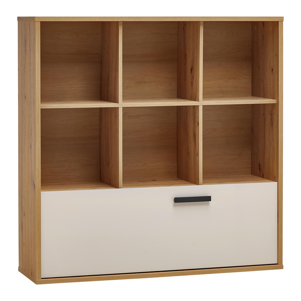 Regal Casa Mia Kaschmir/Eiche Artisan - Kaschmir/Anthrazit, KONVENTIONELL, Holzwerkstoff/Metall (120/121/36cm) - Mömax