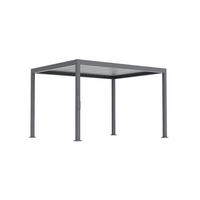 Pergola Core Anthrazit mit LED - Anthrazit, Basics, Metall (393/250/300,2cm) - Gardenson