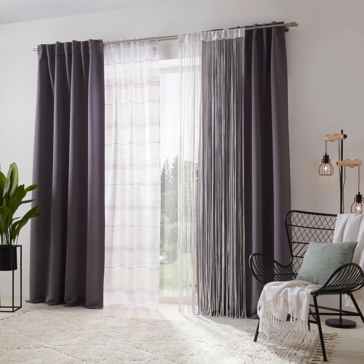 Sötétítőfüggöny Riccardo - antracit, Modern, textil (140/245cm) - Premium Living