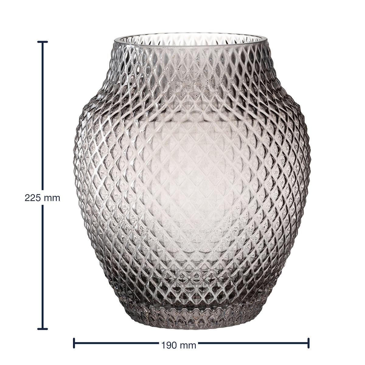 Vase Grau - Grau, Basics, Glas (20/23cm) - Leonardo
