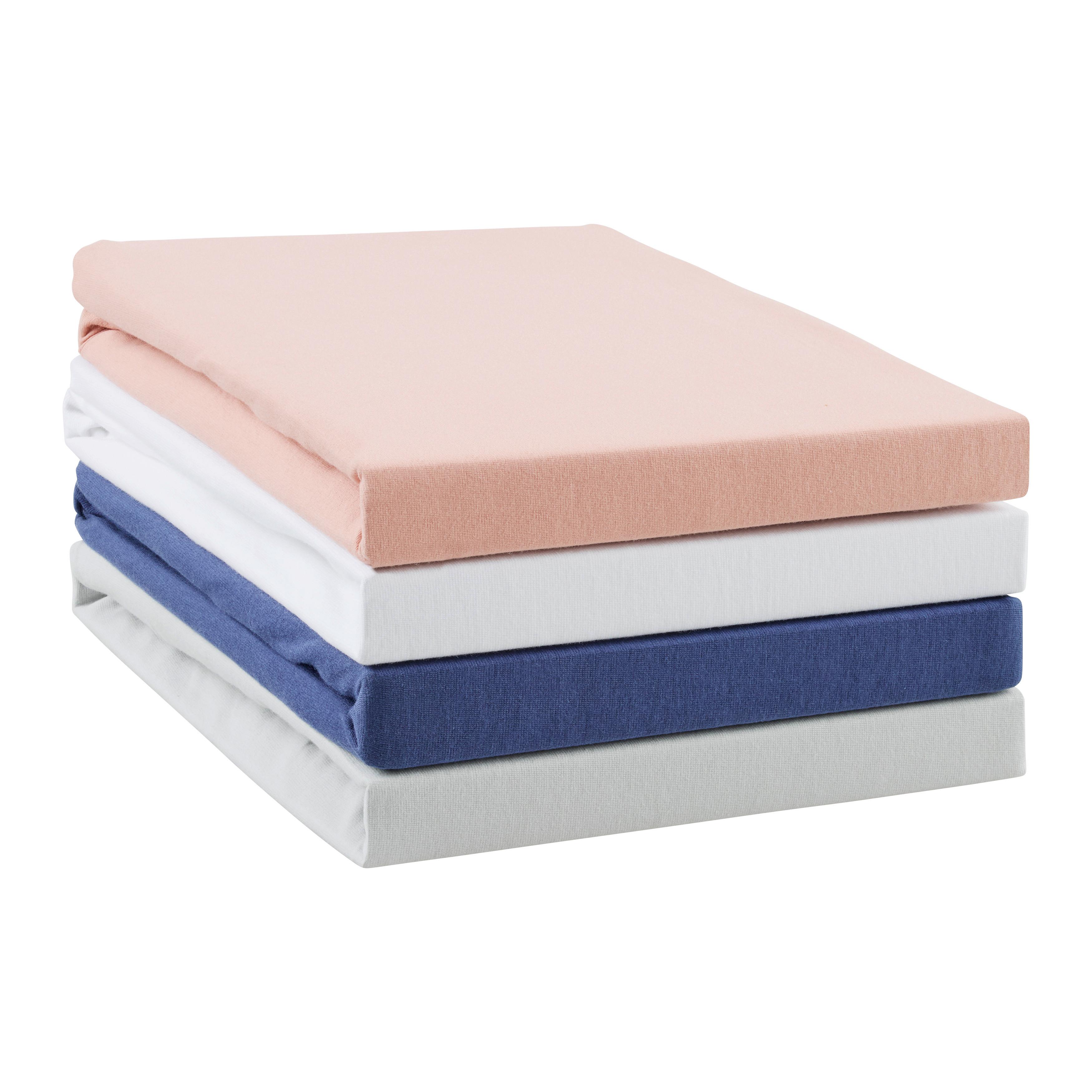 SPANNLEINTUCH ELASTHAN - Dunkelblau, Textil (90-100/200cm) - Premium Living