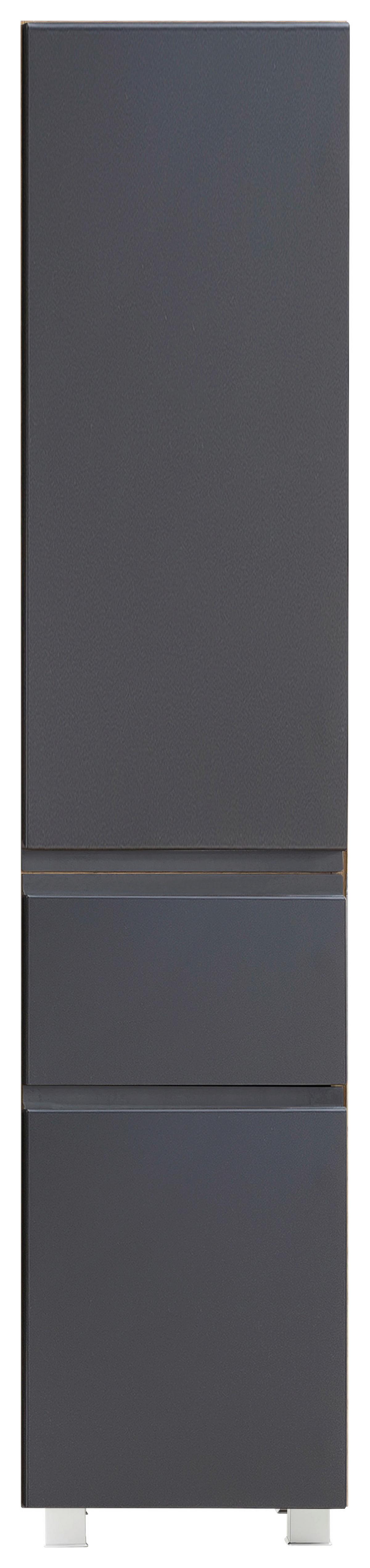 Hochschrank Varese ca. 40x180 cm Grau/Eiche - Eiche Wotan/Grau, MODERN, Holzwerkstoff (40/180/35cm) - Held