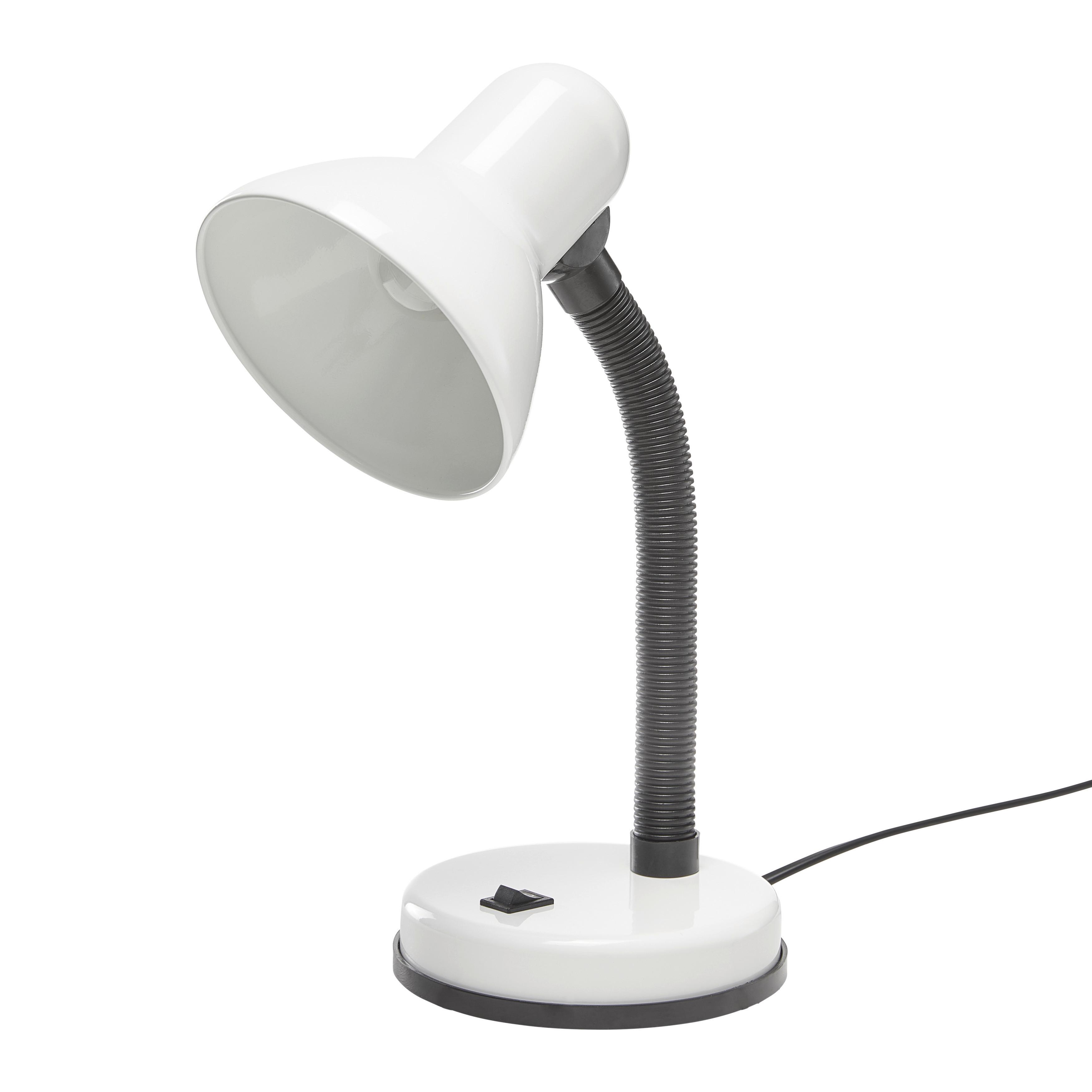 Schreibtischleuchte Leona max. 40 Watt - Weiss, Kunststoff/Metall (14,5/14,5/37,8cm) - Mömax