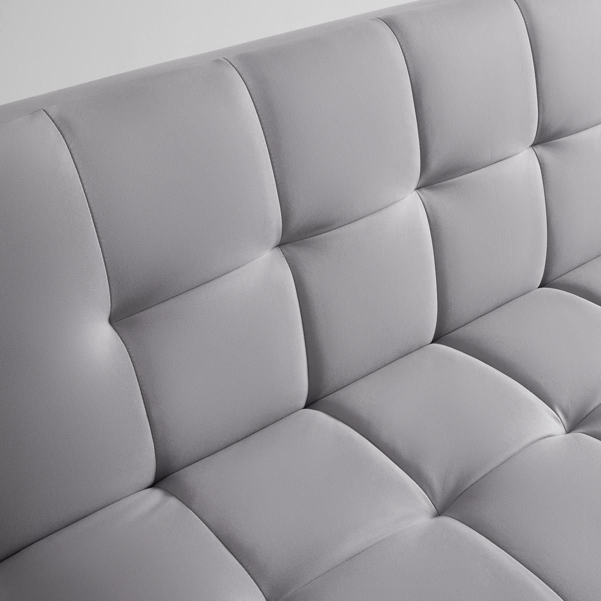 Schlafsofa Geli Hellgrau Webstoff - Hellgrau/Schwarz, MODERN, Holz/Textil (192/88/97cm) - Bessagi Home