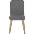Stuhl in Grau/Eichefarben - Eichefarben/Grau, Design, Holz (48/92/57cm)
