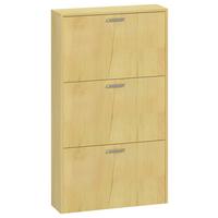 SCHUHSCHRANK SULOS M - Honigeiche/Silberfarben, Design, Holzwerkstoff/Kunststoff (59/108/17cm) - MID.YOU