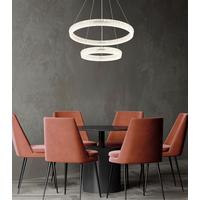 Led-hängeleuchte 67387-72 Laurel - Klar/Chromfarben, Design, Glas/Kunststoff (80/120cm) - Globo