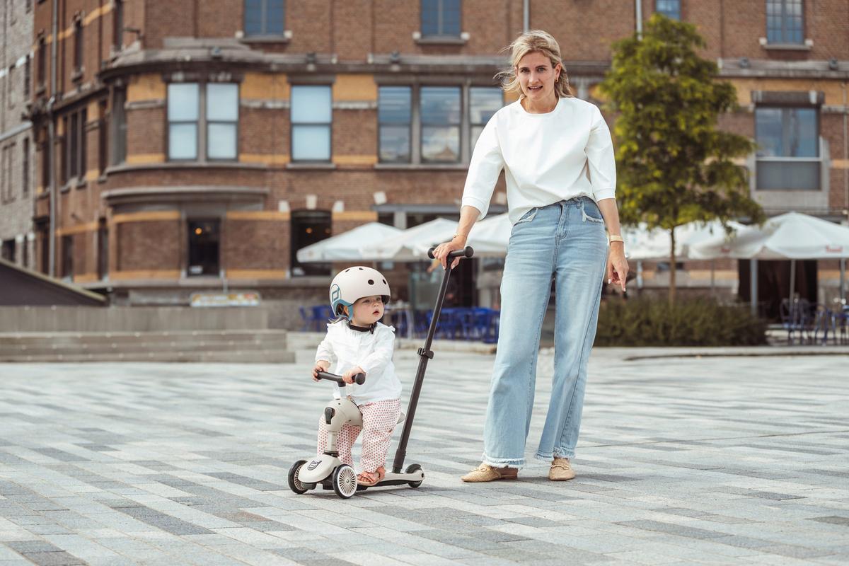 HULAJNOGA DLA DZIECI HIGHWAYKICK 1 PUSH&GO - jasnoszary, Trend, tworzywo sztuczne (3,1kg) - Scoot and Ride