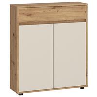 Komoda Caneva - kašmir/hrast artisan, Osnovno, pločasti materijal/plastika (80/98/35,3cm) - Modern Living