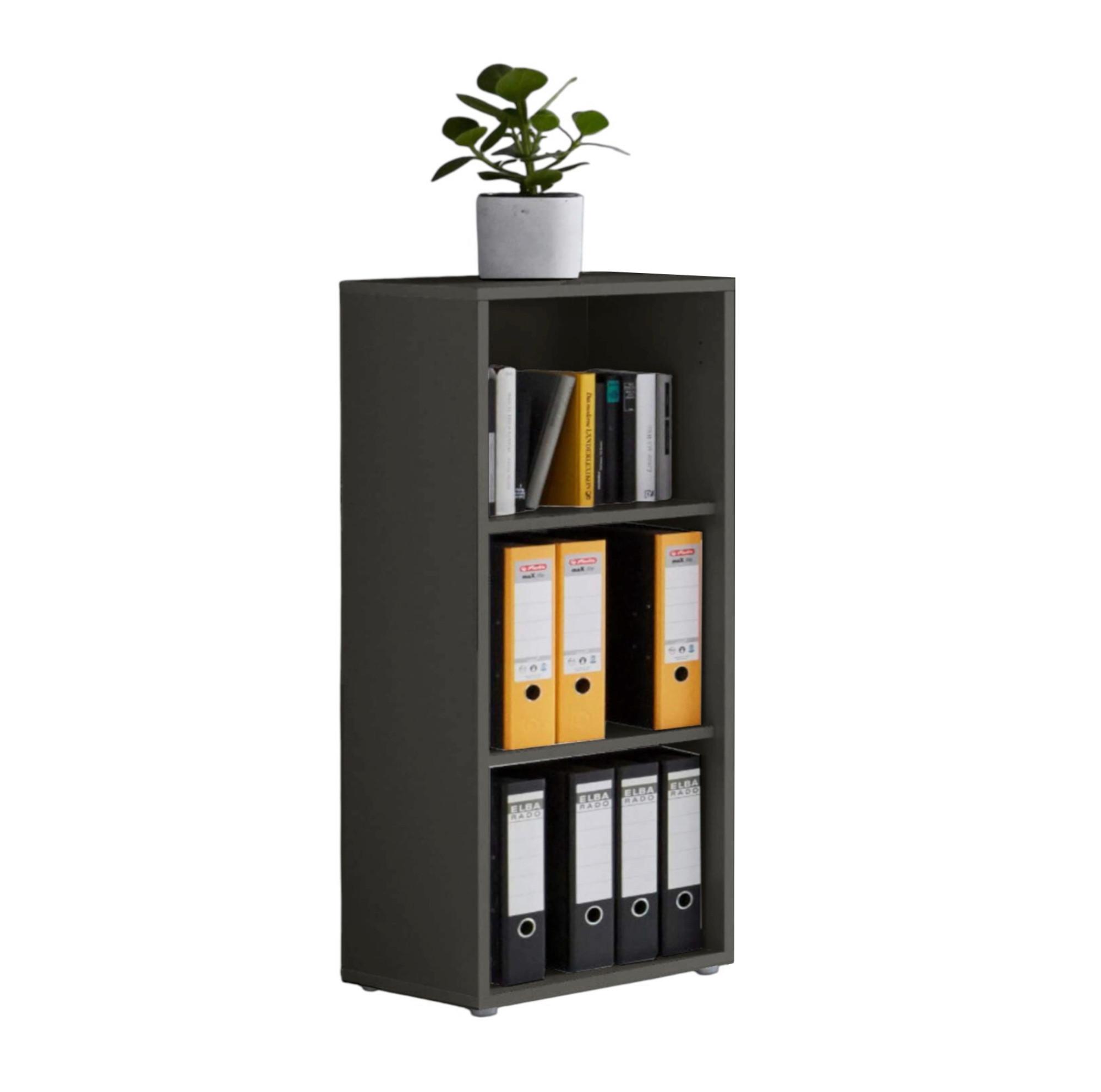 AKTENREGAL REGAL NIEDRIG/SCHMAL - Anthrazit/Schwarz, LIFESTYLE, Holzwerkstoff (44,1/113,6/33cm) - MID.YOU