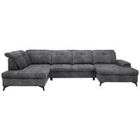 Wohnlandschaft Sierra Grau - Grau, Modern, Textil/Metall (181-230/90-106/364cm) - Mömax