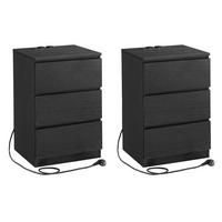 NACHTSCHRANKSET NIGHTSTAND - Schwarz, MODERN, Holzwerkstoff (40/59/35cm) - MID.YOU