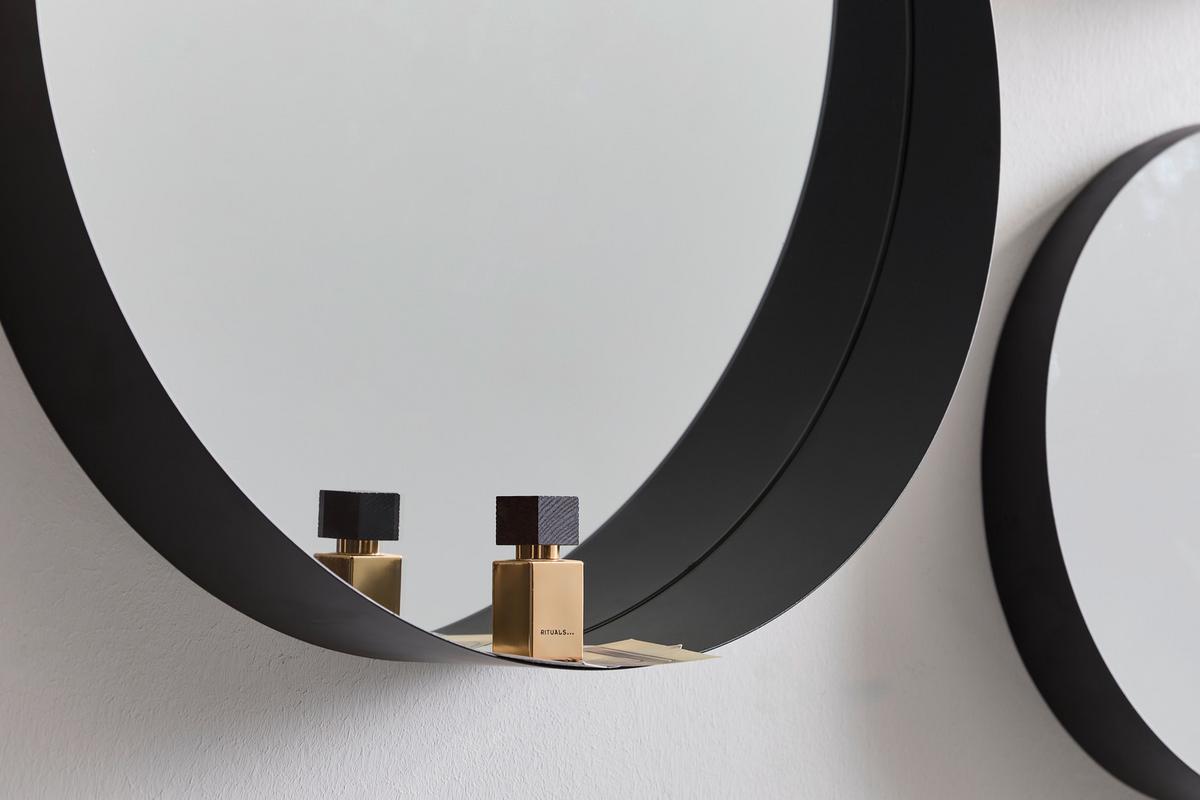 LUSTRO ŚCIENNE CAIPI - czarny, Trend, metal/szkło (50/50/10cm) - Landscape